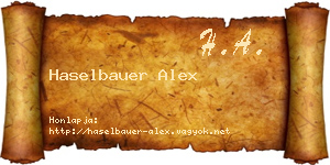 Haselbauer Alex névjegykártya